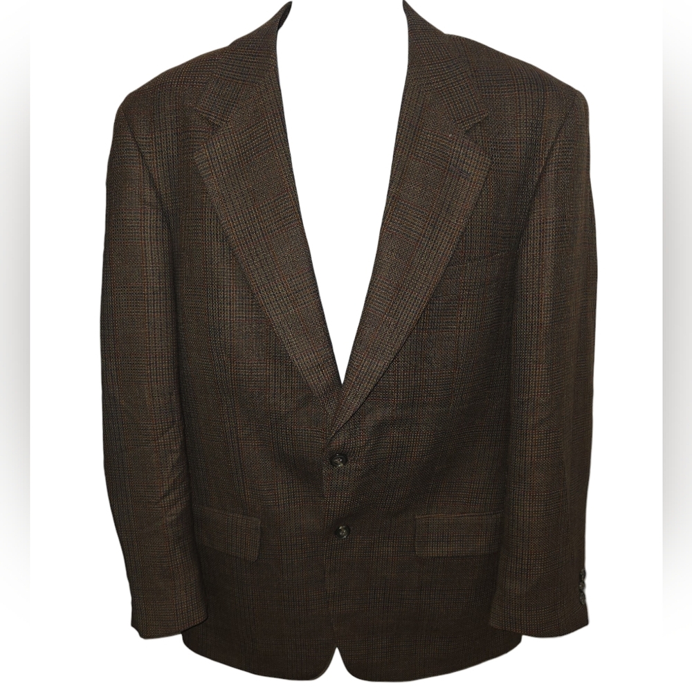 Yves Saint Laurent Houndstooth Jacket Worsted Wool Blazer 42R